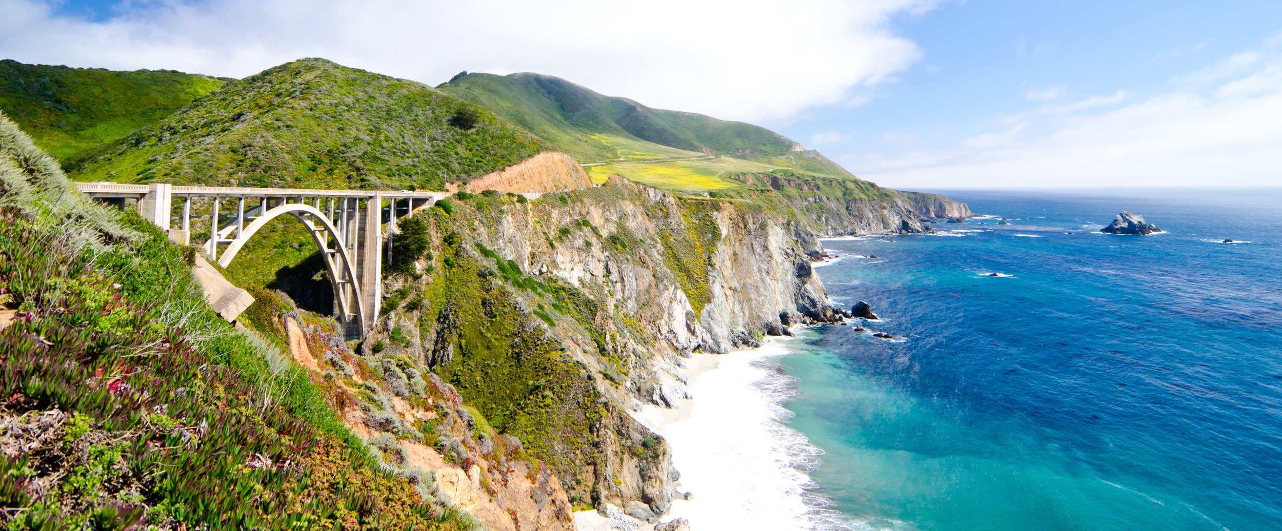 Bixby Bridge, the most photographed bridge on the Pacific Coast.