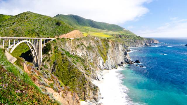 Bixby Bridge, the most photographed bridge on the Pacific Coast.