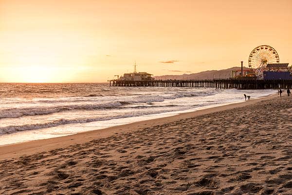 Santa Monica Pier at Sunset