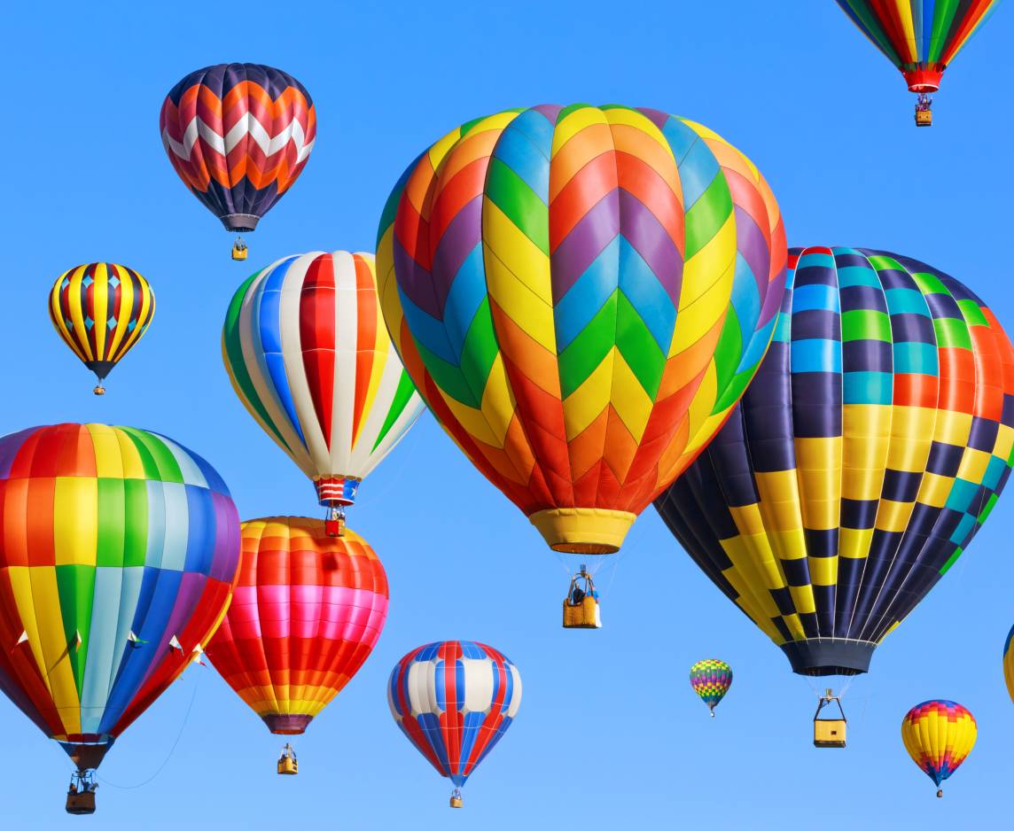 Colorful hot air balloons ABQ