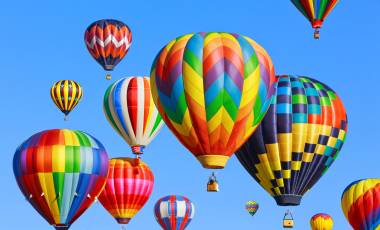 Colorful hot air balloons ABQ