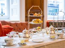 Classical afternoon tea and biscuits in London