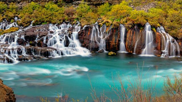 Hraunfossar Falls