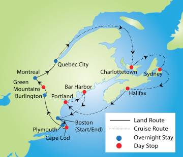 New England & Canadian Maritimes Cruise and Tour