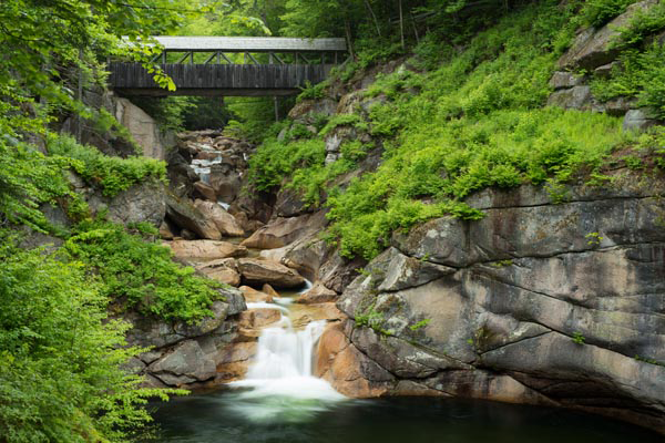 Flume Gorge Sentinel Pine Bridge and Pool